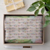 Roze omheinde bloemen tissuepapier (Geschenk)
