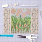 Roze omheinde bloemen tissuepapier (Craft)