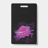 Roze omhulsel van zee badge (Achterkant)