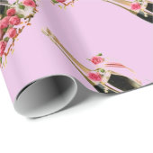 Roze ompapier voor champagne en Rozen Cadeaupapier (Rol Hoek)