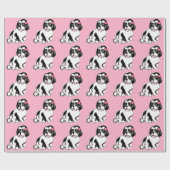 Roze ompapier voor Puppies van Shih Tzu Cadeaupapier (Vlak)