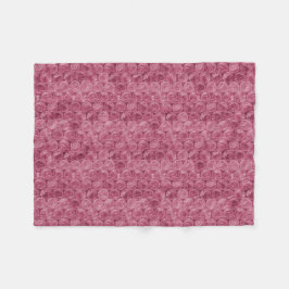 Roze omwikkelpatroon fleece deken