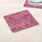 Roze omwikkelpatroon kartonnen onderzetters (Schuin)