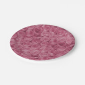 Roze omwikkelpatroon papieren bordje (Gekanteld)
