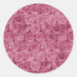 Roze omwikkelpatroon ronde sticker