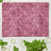 Roze omwikkelpatroon theedoek (Gevouwen)