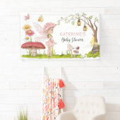 Roze, onbuigzaam Baby shower van Fairy Tale Spandoek (Insitu)