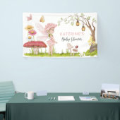 Roze, onbuigzaam Baby shower van Fairy Tale Spandoek (Beurs)