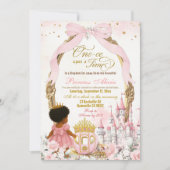 Roze Once Upon a Time Afrikaans meisje 1e verjaard Kaart (Voorkant)