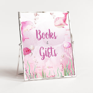 Roze Onder de Zee Douche Boeken en Cadeaus Bord Poster