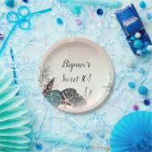 Roze onder de zeebaars strand 16 partij papieren bordje (Feest)