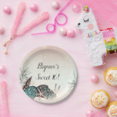 Roze onder de zeebaars strand 16 partij papieren bordje (Feest)