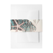 Roze onder de zeebaars strand 16 partij uitnodigingen wikkel (Voorkant Voorbeeld)