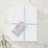Roze onder het Baby shower Zee Cadeaulabel (Met Touw)