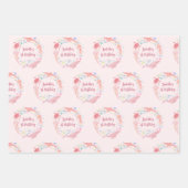 Roze onder het Zee 1e verjaardag Inpakpapier Vel (Voorkant 2)