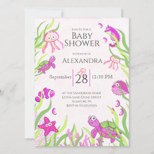 Roze onder het Zee Baby Girl Shower