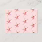 Roze Onder het Zee baby shower Luier Raffle Informatiekaartje (Achterkant)