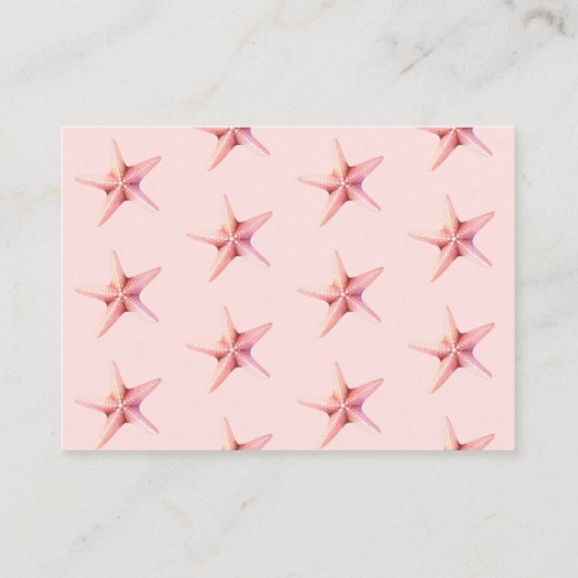 Roze Onder het Zee baby shower Luier Raffle Informatiekaartje (Achterkant)