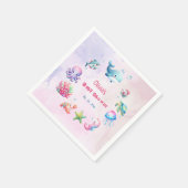 Roze onder het Zee meisje Baby shower Servet (Hoek)