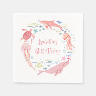 Roze onder het Zee Servet