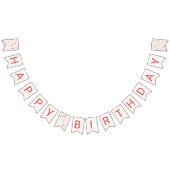 Roze onder het Zee Verjaardagsfeestdecor Vlaggetjes (Alle)