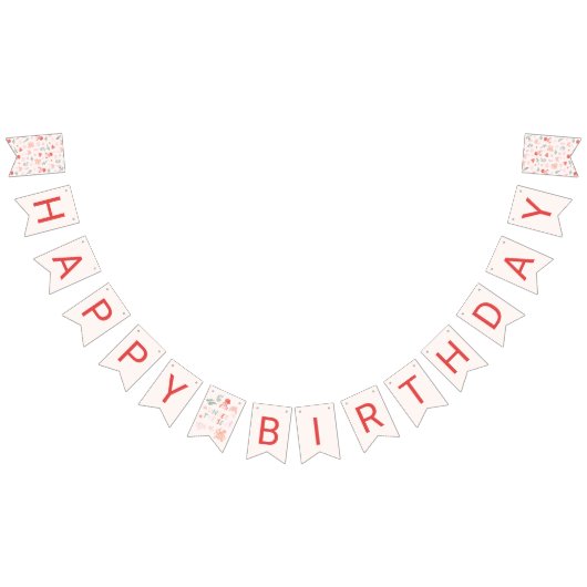 Roze onder het Zee Verjaardagsfeestdecor Vlaggetjes (Alle)