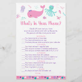 Roze onder het Zee wat in uw telefoonspel is