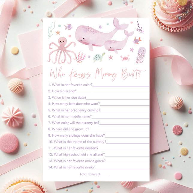 Roze onder het Zee Wie kent mama beste spel (Creator heeft geüpload)