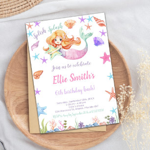 Roze onder het zee Zeemeermin Kaarten