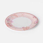 Roze Onder het Zeeen baby shower Papieren Bordje (Gekanteld)