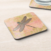 Roze onderdrukkingen Dragonfly Drankjes Onderzetter (Linkerzijde)