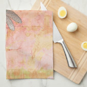 Roze onderdrukkingen Dragonfly Theedoek (Quarter Fold)