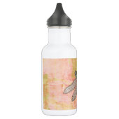 Roze onderdrukkingen Dragonfly Waterfles (Links)