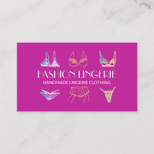 Roze ondergoed Meisjesachtige winkel lingerie kled Visitekaartje