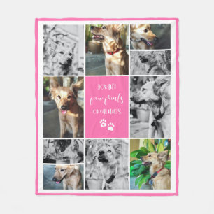 Roze onderverf drukt ons op onze hoofdfoto fleece deken