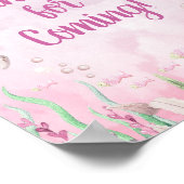 Roze Onderzee Douche Bedankt Bord Poster (Hoek)