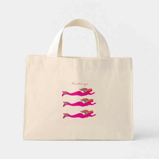 Roze onderzeese mermaïde Thunder_Cove Mini Tote Bag (Voorkant)
