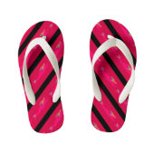 roze onderzeese mermaïden gestript kinder teenslippers (Voetbed)