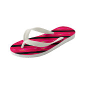 roze onderzeese mermaïden gestript kinder teenslippers (Schuin)