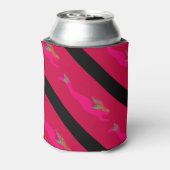 roze onderzeese mermaïden rood blikjeskoeler (Blikje Achterkant)