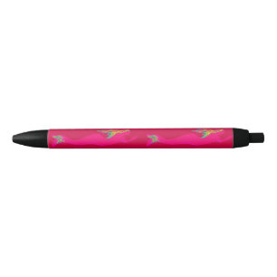 roze onderzeese mermaïden rood zwarte inkt pen