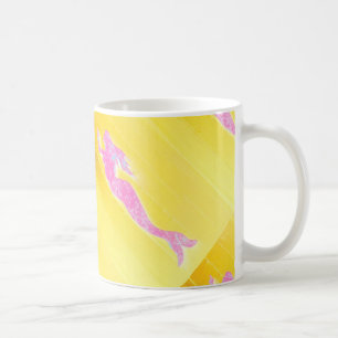 roze onderzeese zeemeermin koffiemok