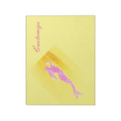 roze onderzeese zeemeermin notitieblok (Linkerzijde)