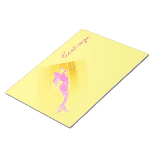 roze onderzeese zeemeermin notitieblok (Schuin)