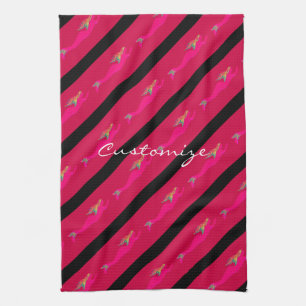 roze onderzeese zeemeermin theedoek