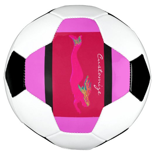 roze onderzeese zeemeermin voetbal (Gedraaid)