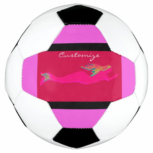 roze onderzeese zeemeermin voetbal (Voorkant)
