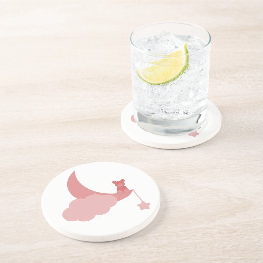 Roze Onderzetter Beer (Zijkant)