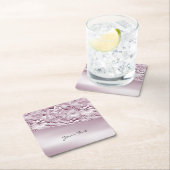 Roze Onderzetter Floral Paper (Insitu)