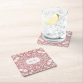 Roze Onderzetter Floral Paper (Insitu)